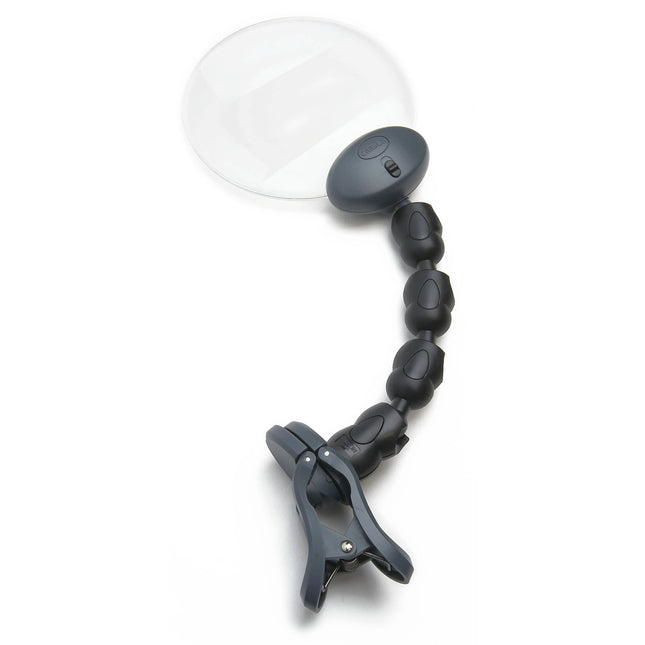 Carson AM-20 Lupa Iluminada 2x con Brazo Ajustable y Base Abrazadera