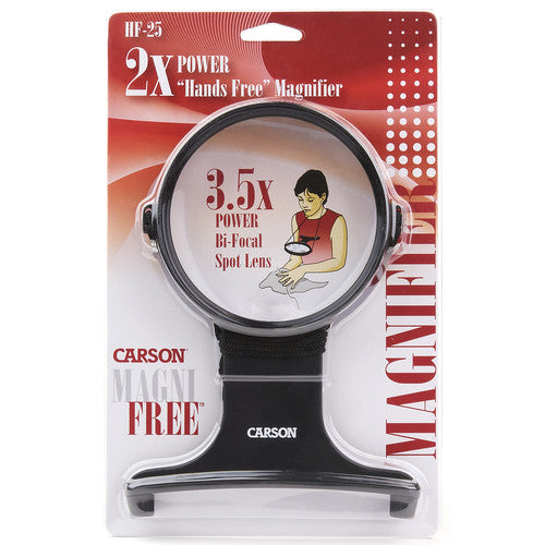 Carson HF-25 Magnificador manos libres con aumento 2x 3.5x y diseño colgante ajustable