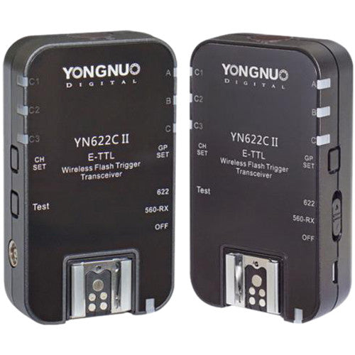 Yongnuo YN-622C II Transceptor Flash Inalámbrico Canon 2.4 GHz 100 m 2-Pack