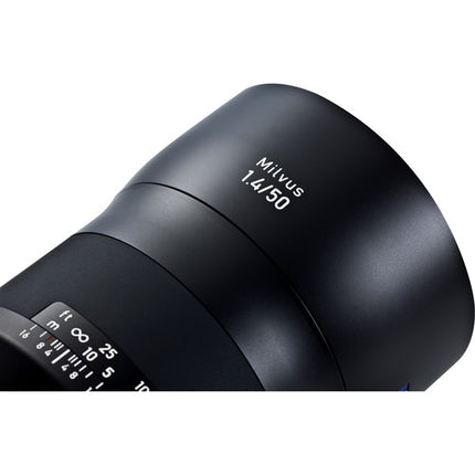 ZEISS Milvus 50mm f/1.4 ZF.2 Objetivo para Nikon F con recubrimiento T* y apertura f/1.4 a f/16