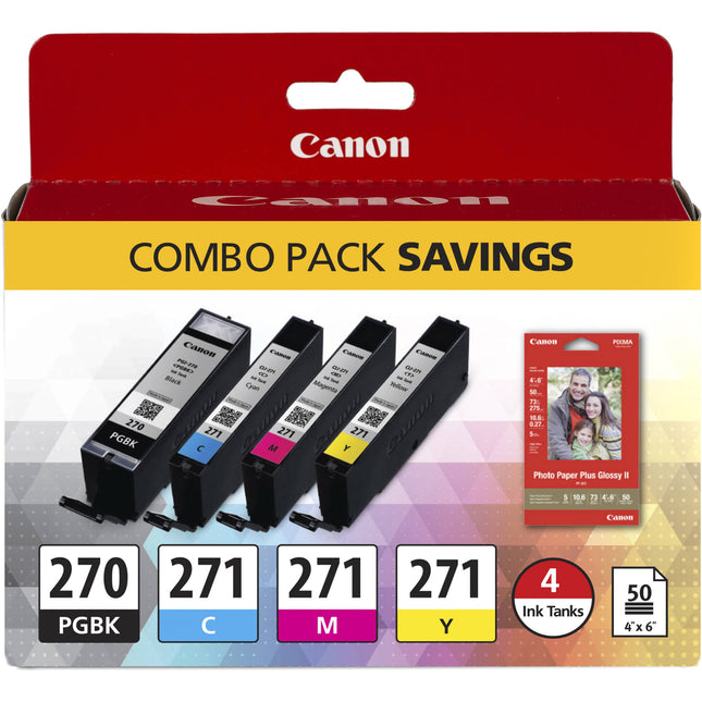 Canon PGI-270 CLI-271 Juego de cartuchos CMYK 4 piezas para PIXMA