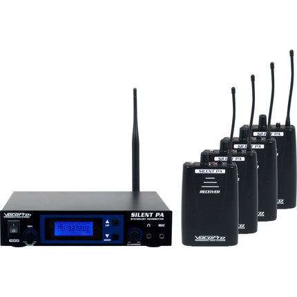 VocoPro SilentPA-PRACTICE Sistema de Audio Inalámbrico UHF 16 Canales Receptor Bodypack