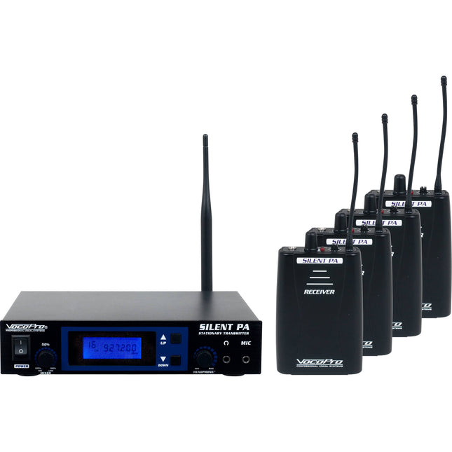 VocoPro SilentPA-PRACTICE Sistema de Audio Inalámbrico UHF 16 Canales Receptor Bodypack
