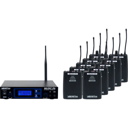VocoPro SilentPA-SEMINAR10 Sistema Audio 16 Canales 10 Receptores Sonido Claro