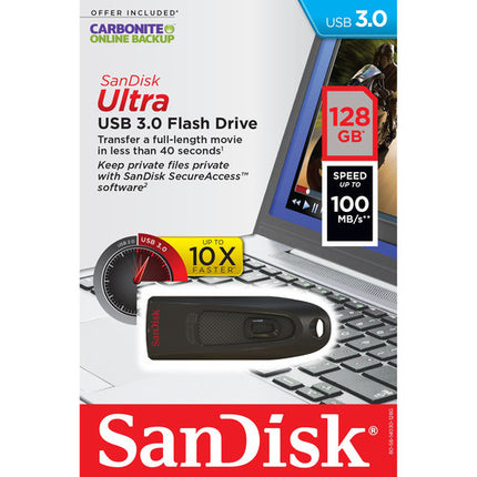 SanDisk 128GB Ultra USB-A 3.2 Gen 1 Memoria Flash 130 MB/s Lectura 40 MB/s Escritura