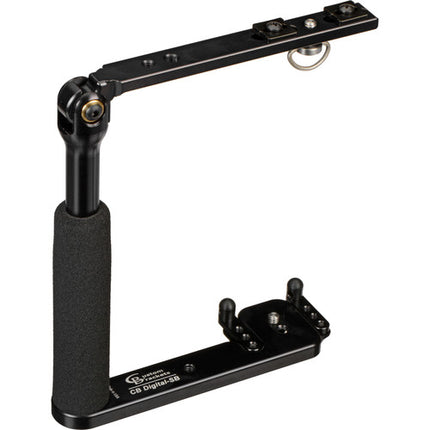 Custom Brackets CB Digital-S Soporte Giratorio para Flash 180° Rotación 2 Clips Ajustables