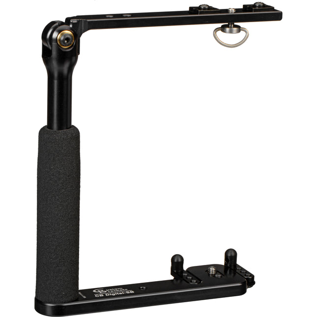 Custom Brackets CB Digital-S Soporte Giratorio para Flash 180° Rotación 2 Clips Ajustables