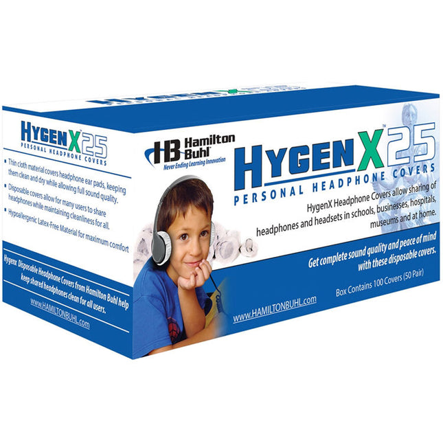 HamiltonBuhl HygenX Fundas Desechables Higiénicas para Auriculares 2.5" 50 Pares Negra