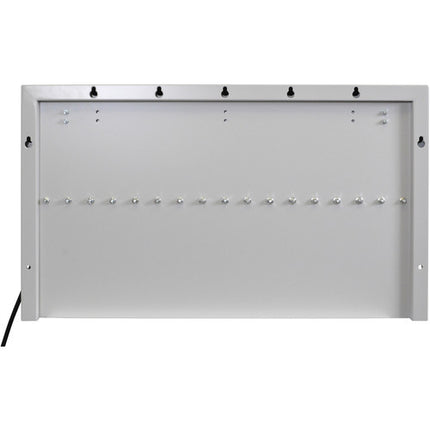 Luxor Caja de Carga para 16 Tablets con Divisores y Regleta Integrada Gris