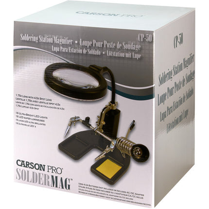 Carson CP-50 Magnificador para Soldar 1.75x con Luz LED 16 y Foco 4.5x