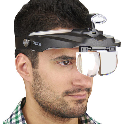 Carson CP-60 MagniVisor Deluxe lupa diadema ajustable 4 lentes 1.5x a 3x