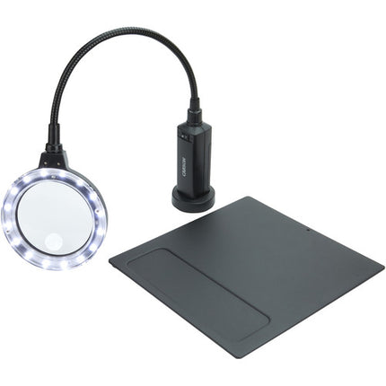 Carson 2x Pro Series Lupa LED con 16 LEDs Base Magnética y Pinza