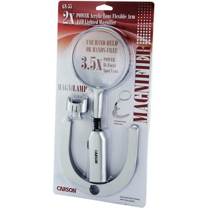 Carson GN-55 Lupa Magnificadora con Luz LED 3.5x y Base Ajustable