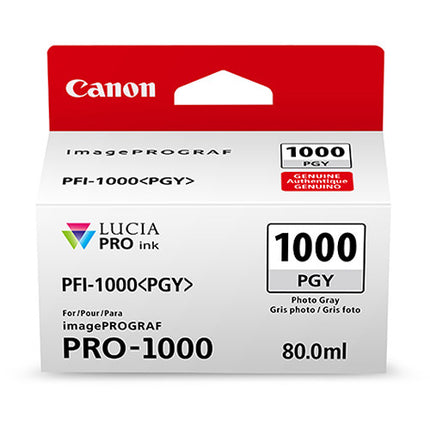 Canon PFI-1000 PGY LUCIA PRO Tinta gris foto 80ml para impresora inyección de tinta