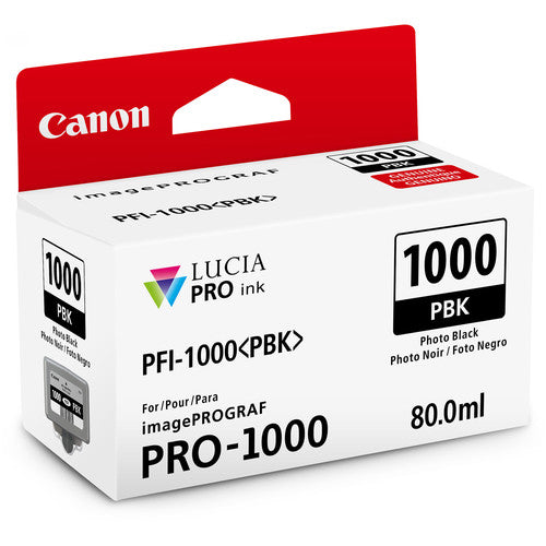 Canon PFI-1000 PBK LUCIA PRO Tinta Negra Foto 80mL para Impresora Inkjet