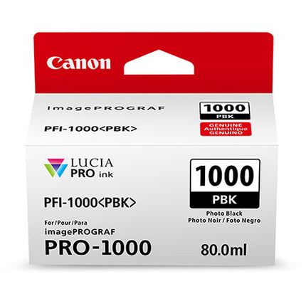 Canon PFI-1000 PBK LUCIA PRO Tinta Negra Foto 80mL para Impresora Inkjet