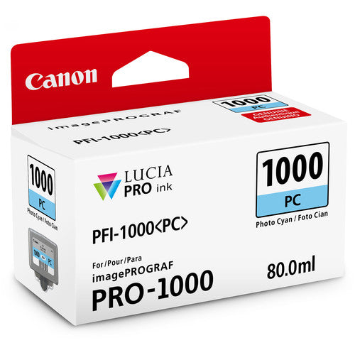 Canon PFI-1000 PC LUCIA PRO Tinta Foto Cian 80mL para impresora inyección de tinta