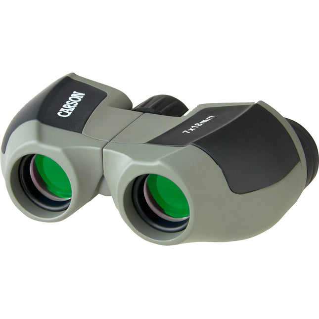 Carson 7x18 Prismáticos Mini Scout Ultracompactos con Lentes Antirreflejo y Estuche