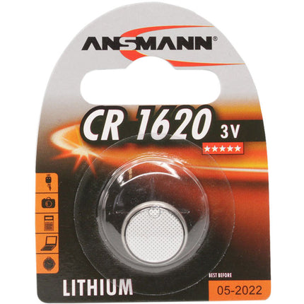 Ansmann CR1620 3V Batería de Litio 70mAh Vida Útil 10 Años