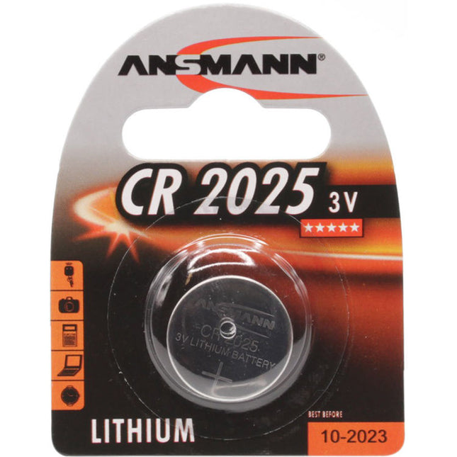 Ansmann CR2025 3V Batería de Litio 160mAh Vida Útil 10 Años