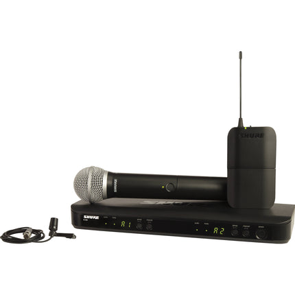 Shure BLX1288/CVL Sistema inalámbrico con micrófono Lavalier y de mano dual canal 14h batería rango 300 pies