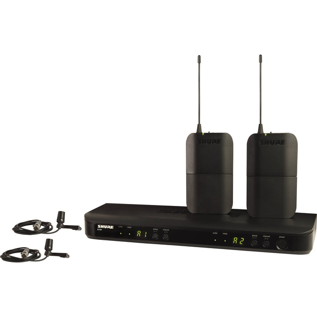 Shure BLX188/CVL Sistema Inalámbrico Microfono Lavalier Cardioide Doble Canal 14 Horas Batería