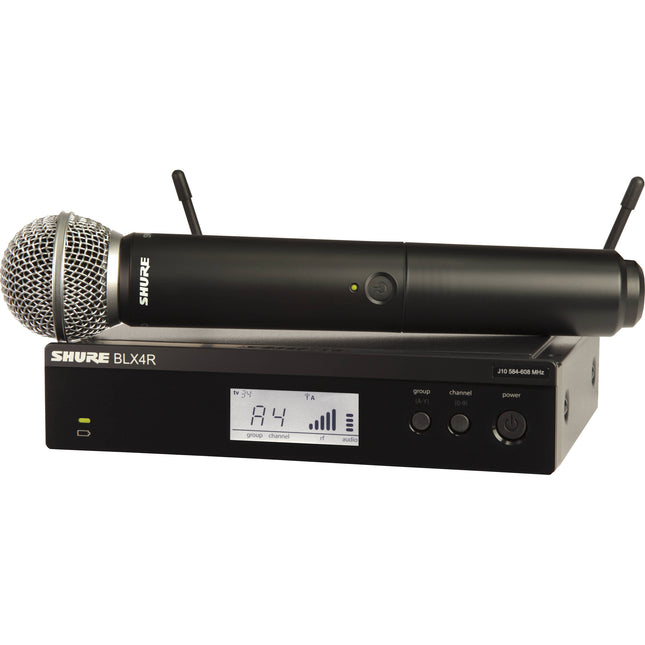 Shure BLX24R/SM58 Sistema Inalámbrico de Micrófono de Mano Rackmount 14 Horas de Batería Alcance 300 Pies