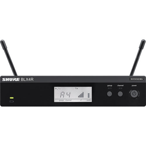 Shure BLX24R/SM58 Sistema de micrófono inalámbrico con receptor rack 300 pies autonomía 14 horas