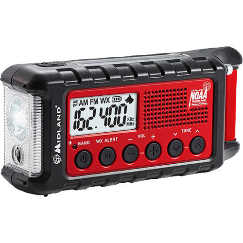 Midland ER310 Radio de Emergencia con Alerta Climática 130 Lúmenes y Batería 2600mAh