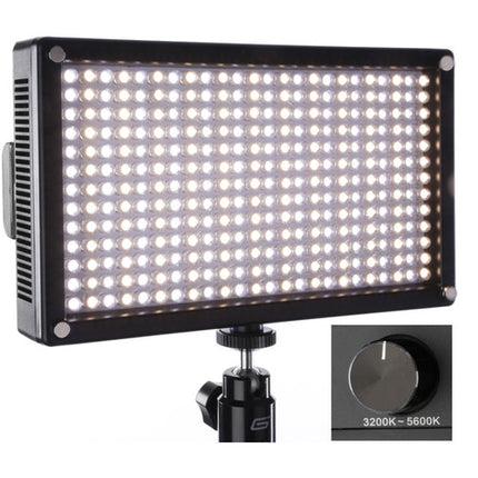 Genaray LED-7100T Luz LED para cámara 312 LEDs 3200-5600K con difusor magnético y baterías duales