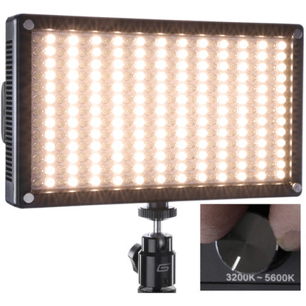 Genaray LED-7100T Luz LED para cámara 312 LEDs 3200-5600K con difusor magnético y baterías duales
