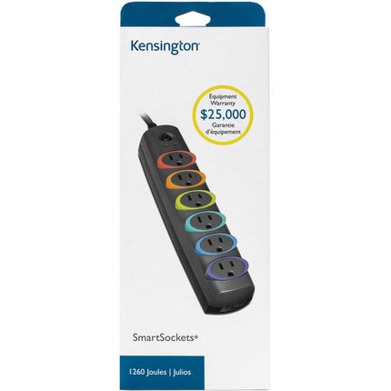 Kensington SmartSockets Premium protector contra sobretensiones 6 salidas garantía limitada de por vida