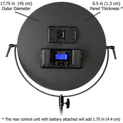 FotodioX C-700RSV FlapJack LED bicolor 18 pulgadas 3200-5600K 2 baterías NP-F960