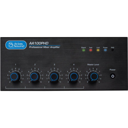 AtlasIED Atlas Sound AA100PHD Amplificador Mezclador BGM 100W 4 Entradas PHX RCA