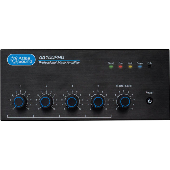 AtlasIED Atlas Sound AA100PHD Amplificador Mezclador BGM 100W 4 Entradas PHX RCA