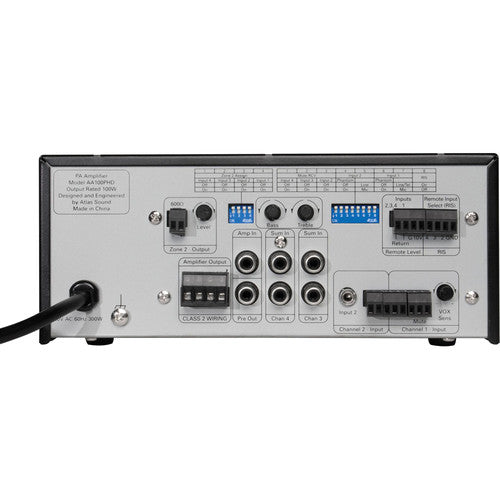 AtlasIED Atlas Sound AA100PHD Amplificador Mezclador BGM 100W 4 Entradas PHX RCA