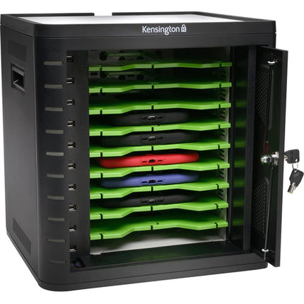 Kensington Charge and Sync Gabinete de Carga para 10 Tablets con Llaves y Cables