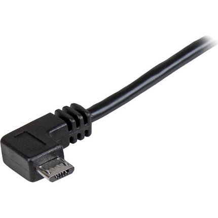 StarTech Cable de carga y sincronización Micro-USB a USB ángulo recto 3 pies USB 2.0 con conector niquelado