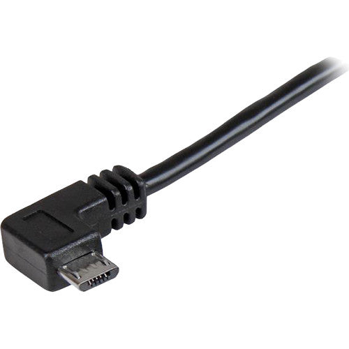 StarTech Cable de carga y sincronización Micro-USB a USB ángulo recto 3 pies USB 2.0 con conector niquelado