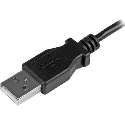 StarTech Cable de carga y sincronización Micro-USB a USB ángulo recto 3 pies USB 2.0 con conector niquelado