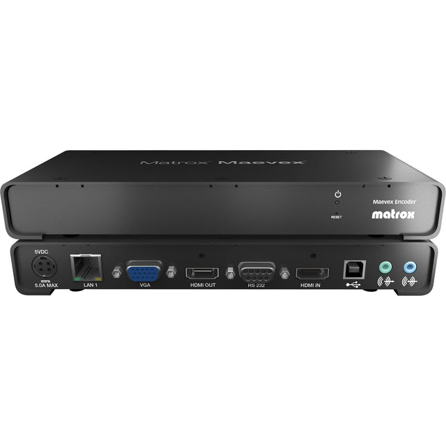 Matrox MVX-E5150F Maevex Codificador H264 con Cable Ethernet y Adaptador DVI HDMI