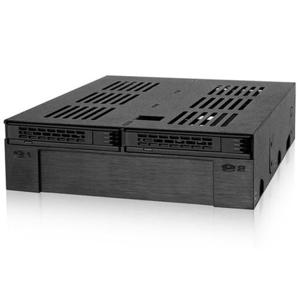 Icy Dock MB322SP-B ExpressCage Adaptador para Bahía 5.25" Soporta 2 x 2.5" y 1 x 3.5"