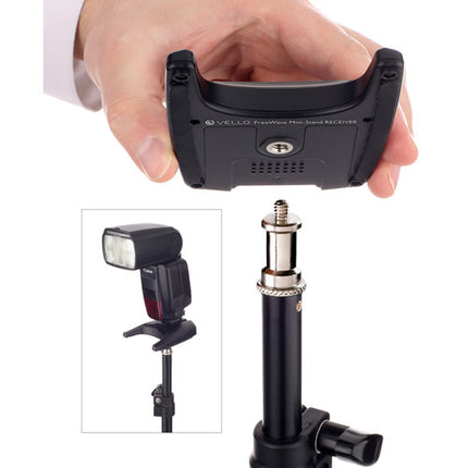 Vello FreeWave Mini-Stand receptor de radio 2.4GHZ alcance 60m montaje flash