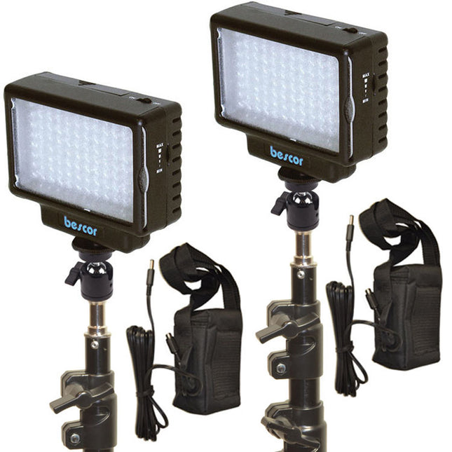 Bescor LED-70 Kit de Iluminación de Estudio 2 Luces 70W 6500K
