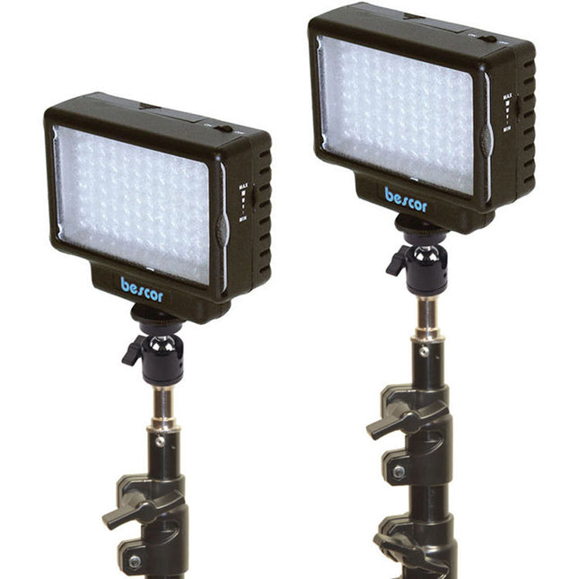 Bescor LED-70 Kit de iluminación de estudio 2 luces 70W 6500K regulable