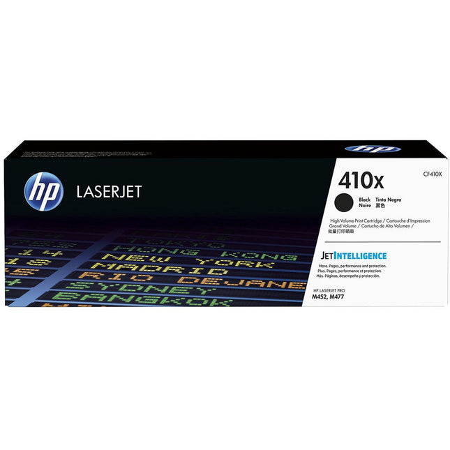 Cartucho de tóner negro HP 410X para impresoras LaserJet M452 M477 rendimiento 6500 páginas