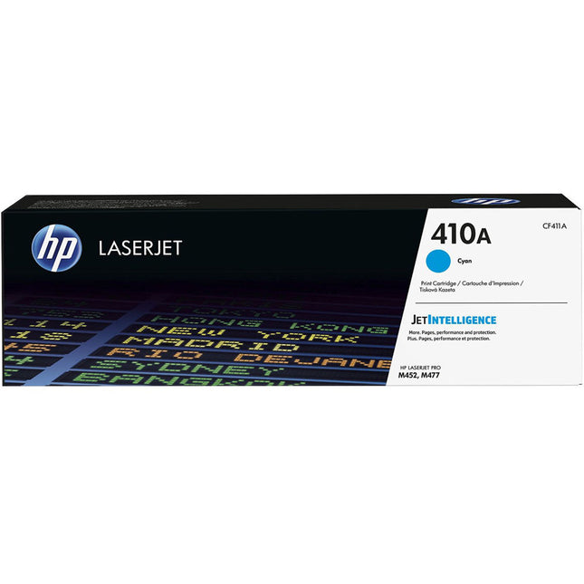 HP 410A Toner Cyan para LaserJet M452 M477 Rendimiento 2300 páginas