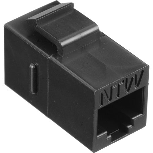 NTW Cat 6a Acoplador Keystone Negro Compatible 10G Ethernet TIA EIA