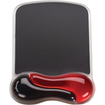 Kensington Duo Gel Alfombrilla para Ratón con Reposamuñecas y Ventilación Roja y Negra