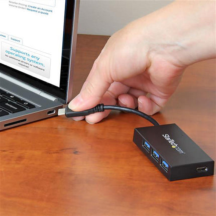 StarTech HB30C3A1CFB Concentrador USB 3.0 4 Puertos Negro Garantía 2 Años